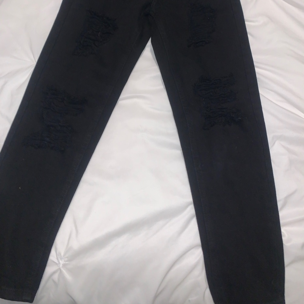 Black-high waisted mom jeans
